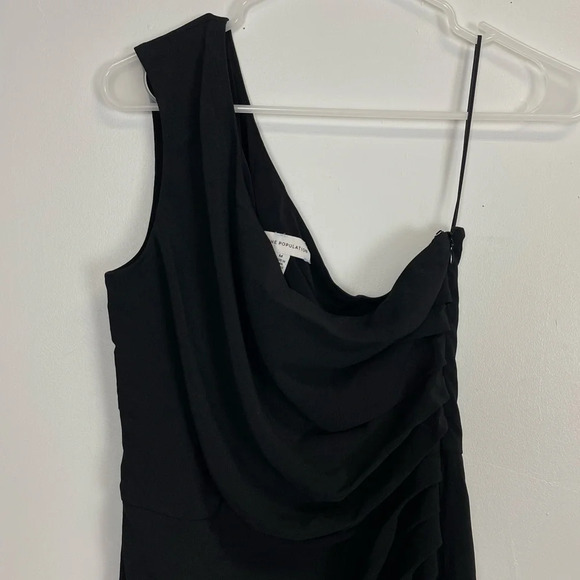 Dress the Population Martie Dress Womens Medium Black One Shoulder NWT - Picture 3 of 11
